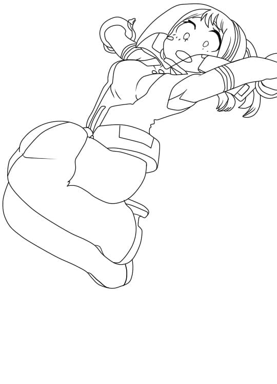Tô màu Uraraka Ochaco Đáng Yêu