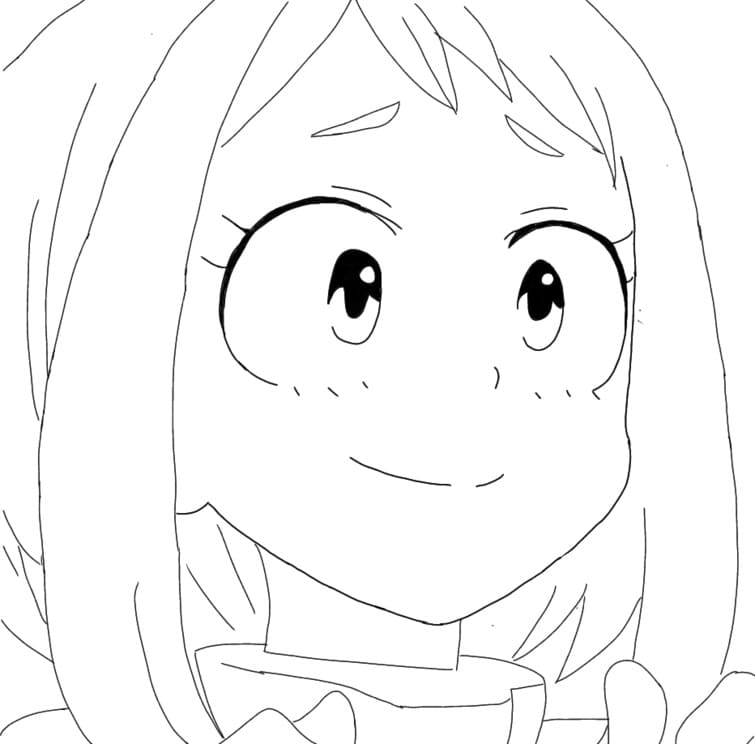 Tô màu Uraraka Ochaco Xinh Đẹp