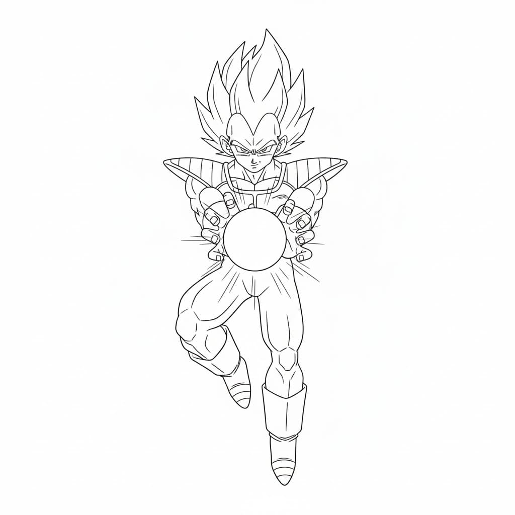 Tô màu Vegeta Người Saiyan