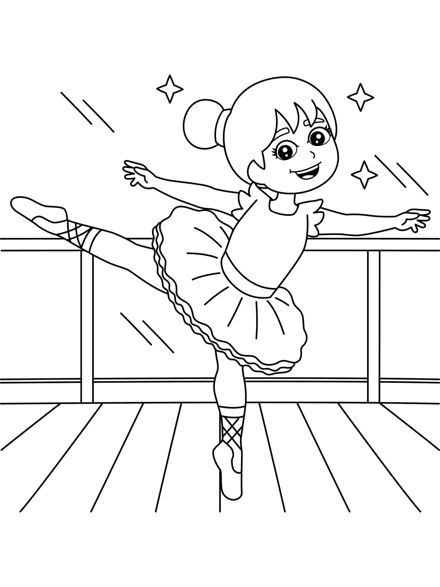 Tô màu Vũ Công Ba Lê Cute Nhất