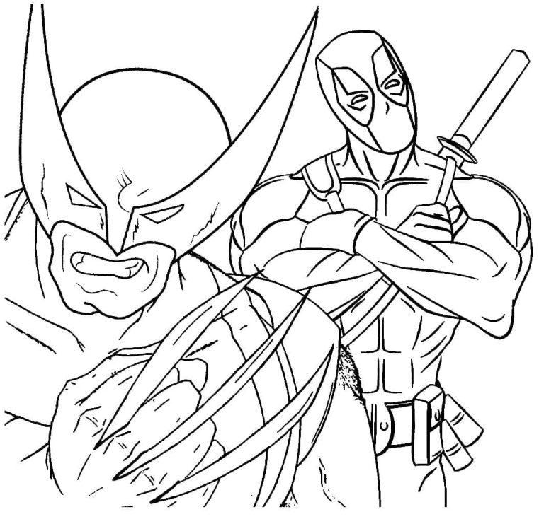 Tô màu Wolverine Và Deadpool