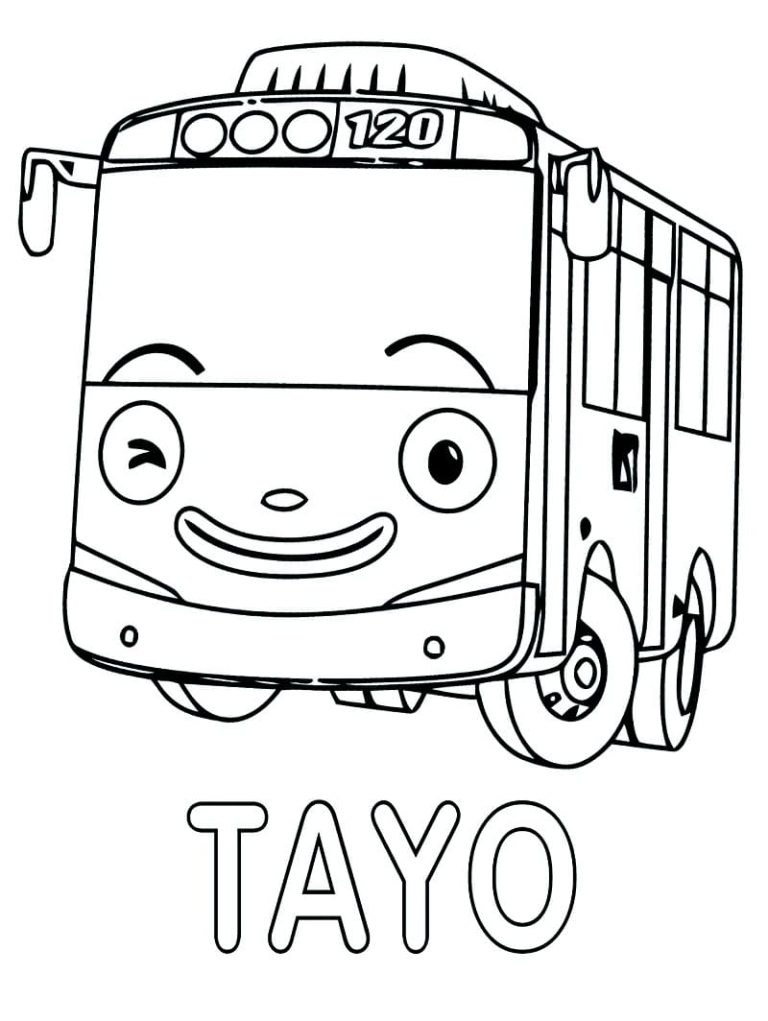 Tô màu Xe Buýt Tayo Bé Nhỏ