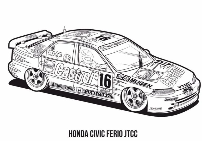 Tô màu Xe Đua Honda