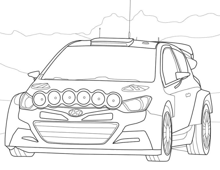Tô màu Xe Đua Hyundai