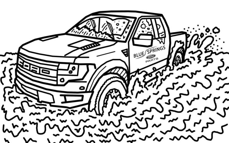 Tô màu Xe Ford Lội Nước