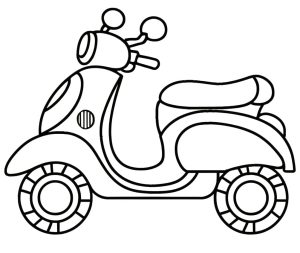 Tô màu Xe Gắn Máy Đơn Giản và Đẹp