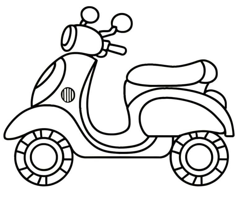 Tô màu Xe Gắn Máy Đơn Giản và Đẹp
