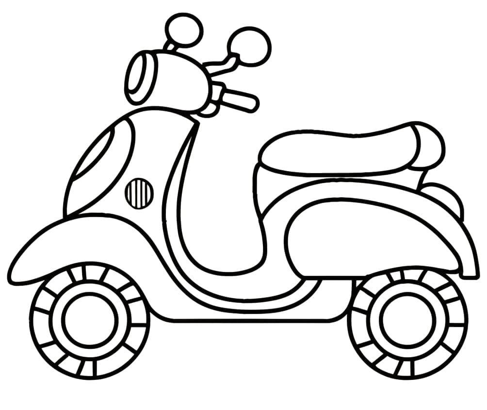 Tô màu Xe Gắn Máy Đơn Giản và Đẹp