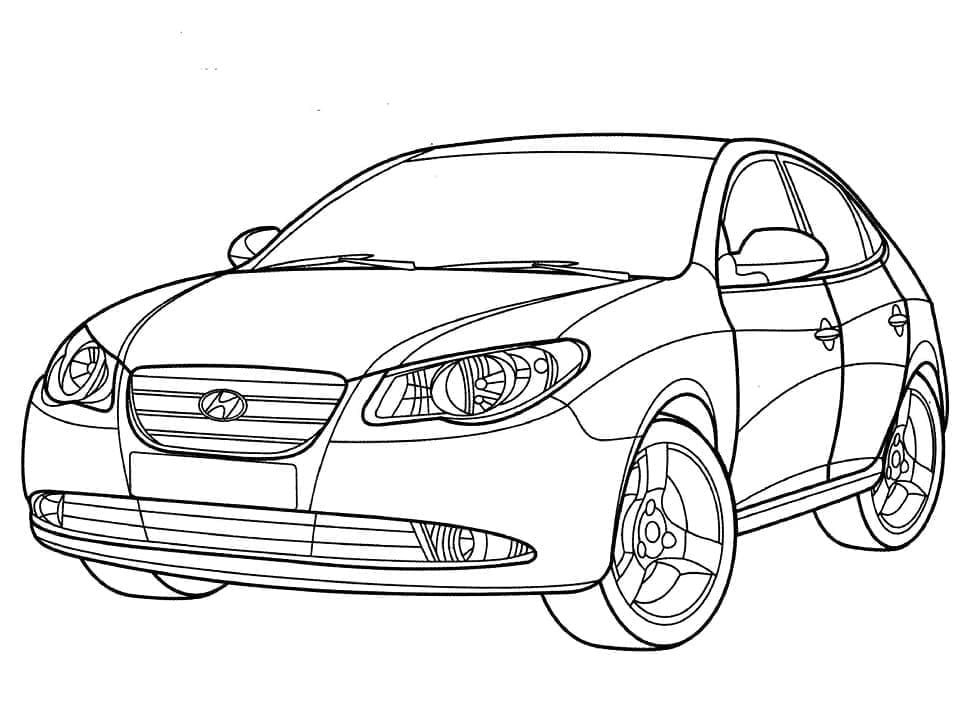 Tô màu Xe Hyundai Đẹp