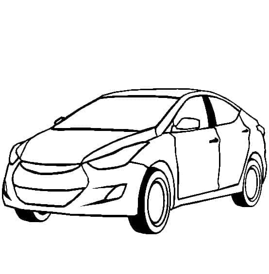 Tô màu Xe Hyundai Đơn Giản