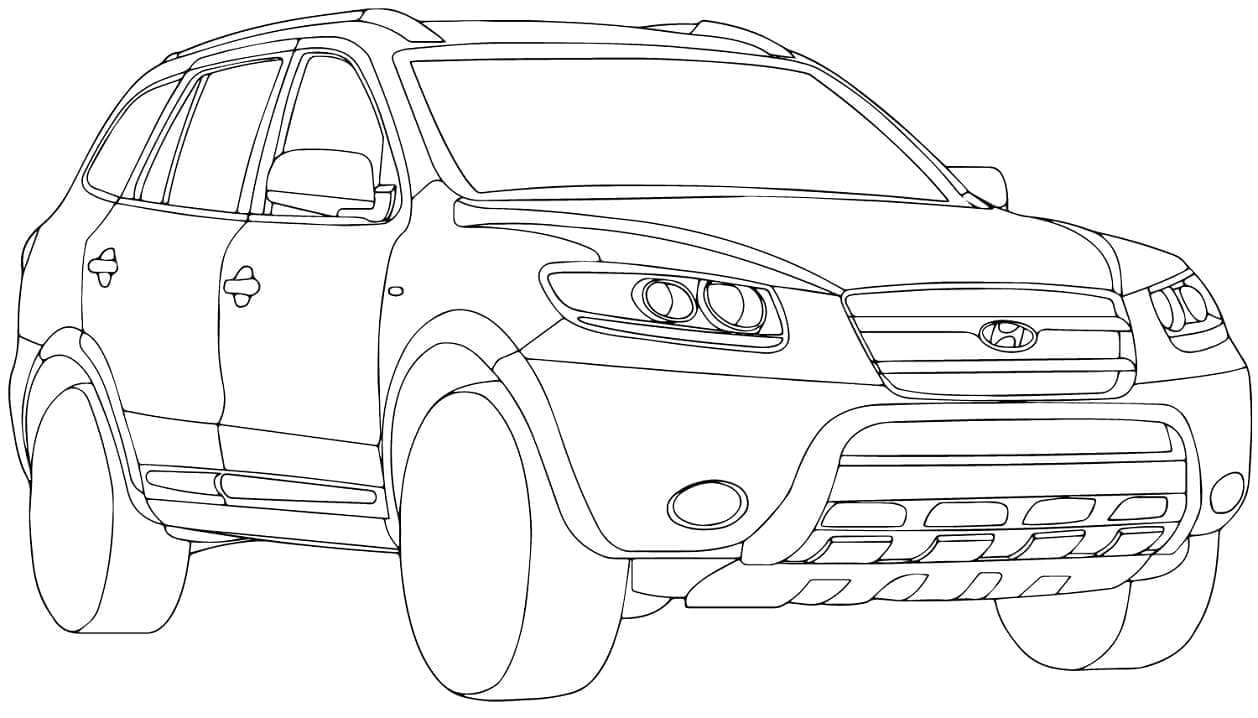 Tô màu Xe Hyundai Santa Fe