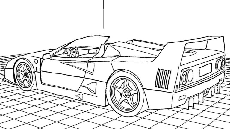 Tô màu Xe Ô Tô Ferrari Ngầu