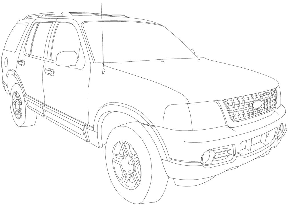 Tô màu Xe Ô Tô Ford Đơn Giản