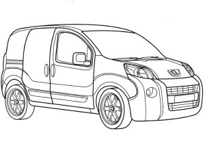 Tô màu Xe Peugeot Bipper