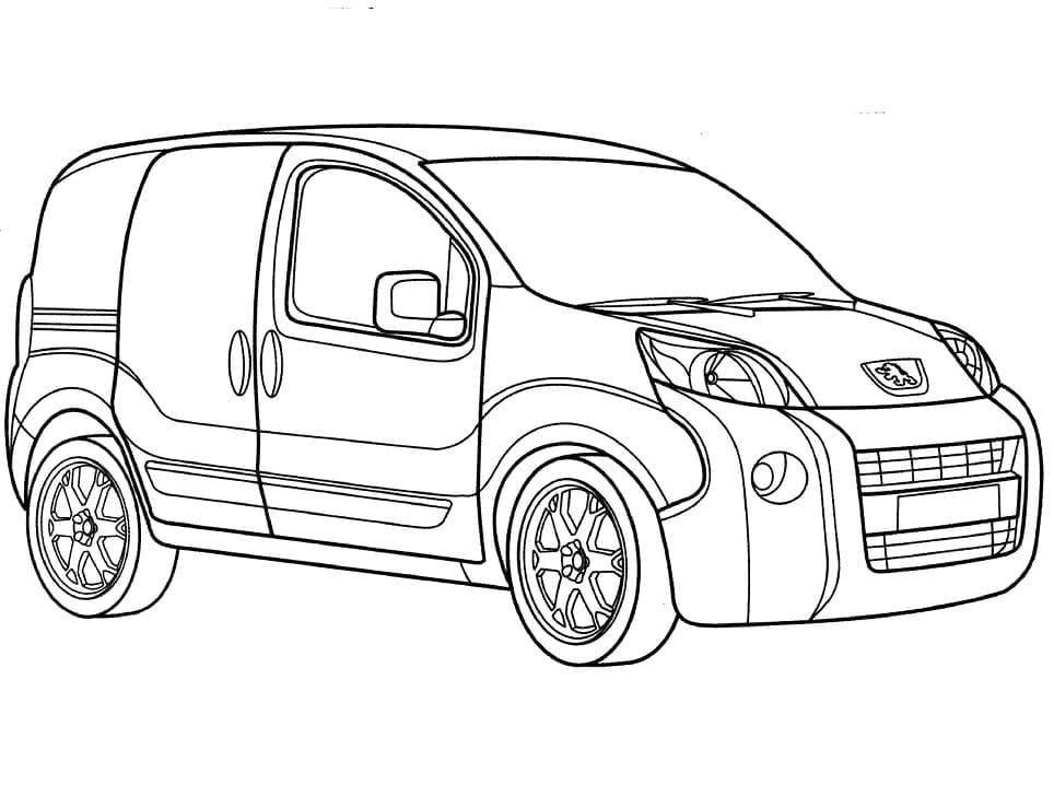 Tô màu Xe Peugeot Bipper