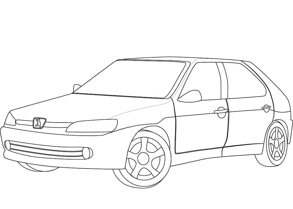 Tô màu Xe Peugeot Đơn Giản