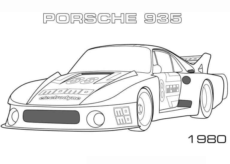 Tô màu Xe Porsche 935