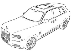Tô màu Xe Rolls Royce Đơn Giản