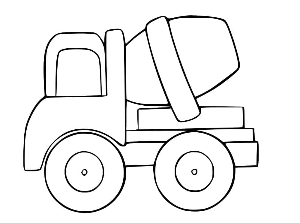 Tô màu Xe Trộn Bê Tông Ngộ Nghĩnh