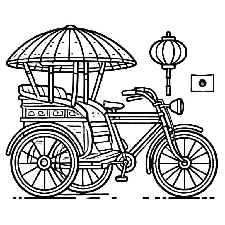 Tô màu Xe Xích Lô Đẹp