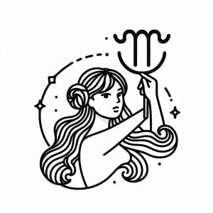 Tô màu Xử Nữ Cung Hoàng Đạo