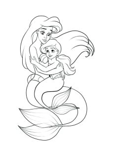 Tô màu ariel và con gái