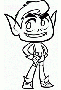 Tô màu beast boy vui vẻ