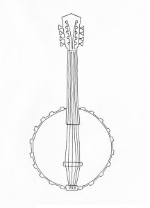 Tô màu cây đàn banjo