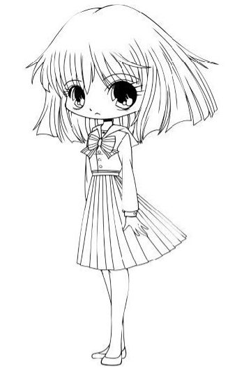Tô màu chibi hotaru