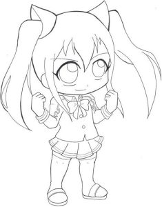 Tô màu chibi wendy dễ thương