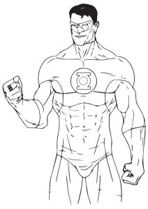 Tô màu chiến binh xanh green lantern