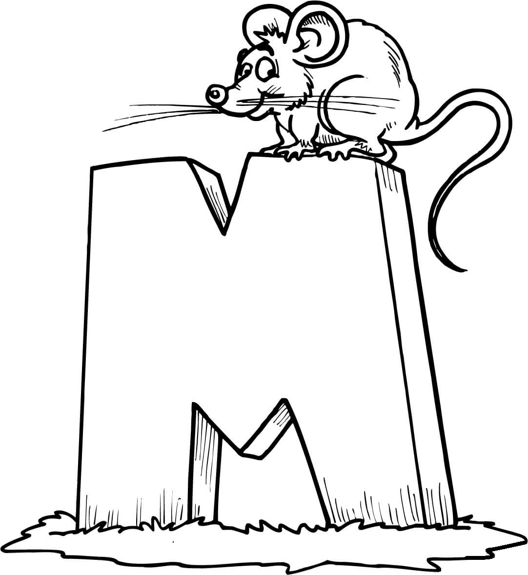 Tô màu chữ m