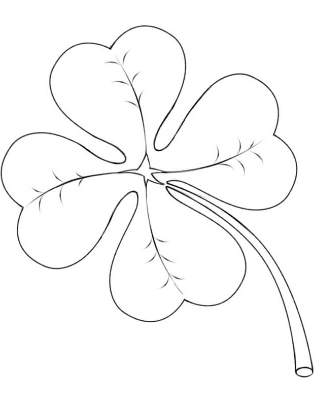 Tô màu cỏ bốn lá may mắn