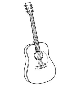 Tô màu đàn guitar