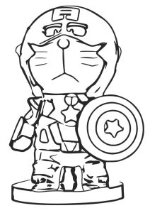 Tô màu đội trưởng doraemon