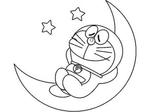 Tô màu doraemon đang ngủ
