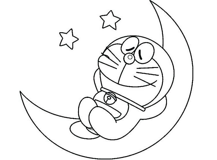 Tô màu doraemon đang ngủ