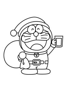 Tô màu doraemon ông già noel