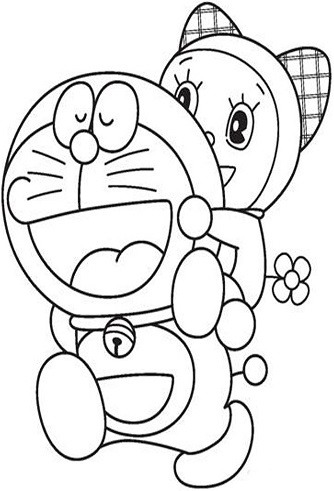 Tô màu doraemon và dorami