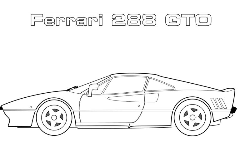 Tô màu ferrari 288 gto