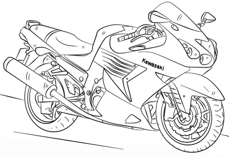 Tô màu kawasaki ninja zx 14