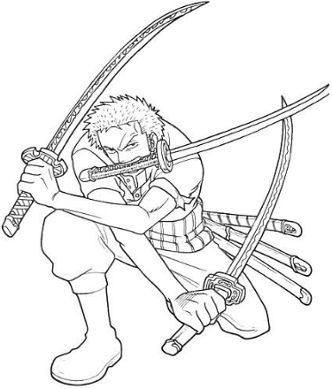 Tô màu roronoa zoro one piece