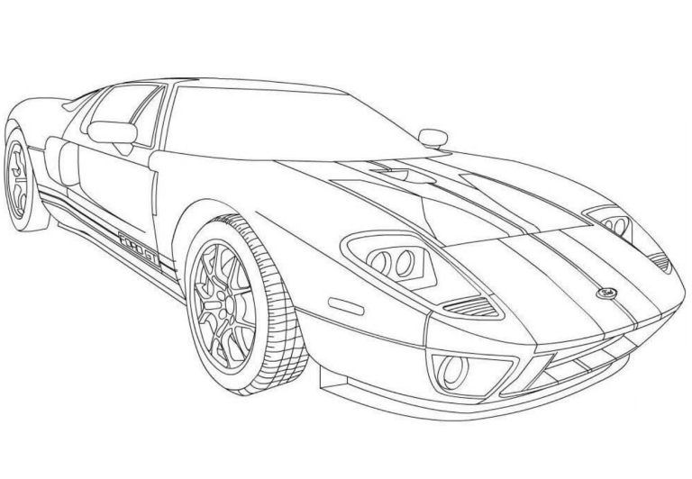 Tô màu sêu xe ford gt