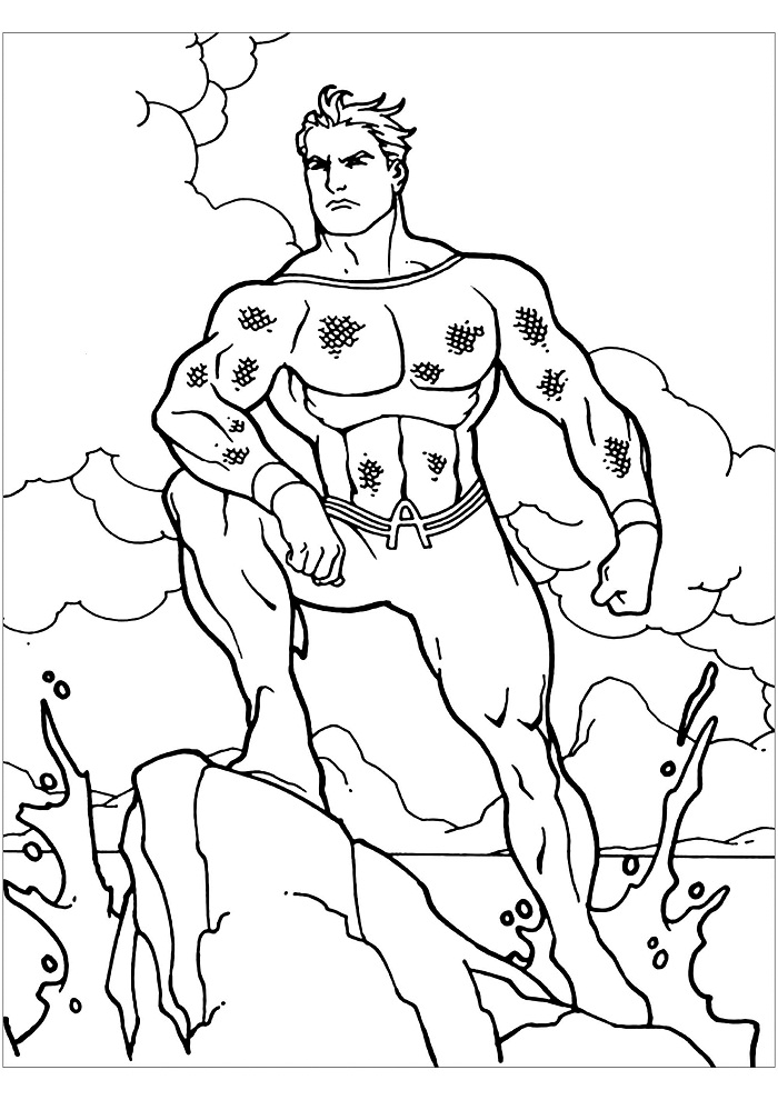 Tô màu siêu anh hùng aquaman