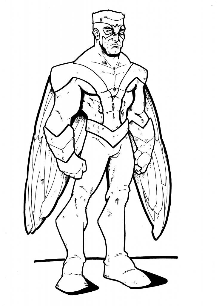 Tô màu siêu anh hùng falcon