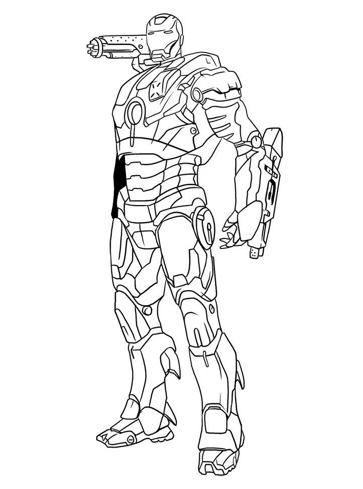 Tô màu siêu anh hùng war machine