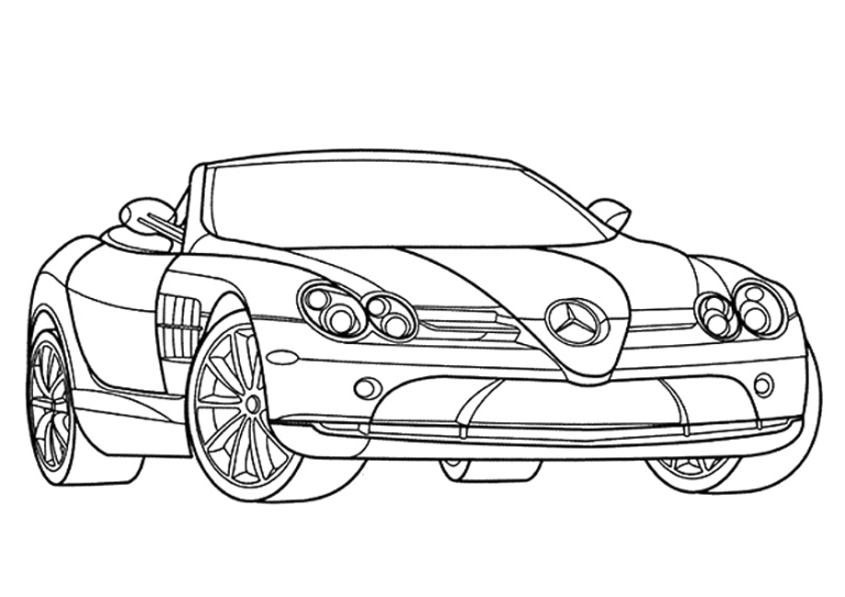Tô màu siêu xe mercedes slr mclarren