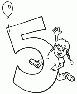 Tô màu số 5 và cô bé