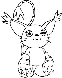 Tô màu tailmon digimon vui vẻ