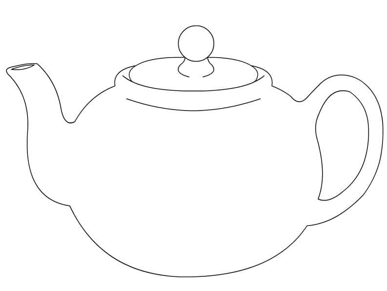 Tô màu Ấm Đựng Trà